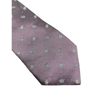 BROOKS BROTHERS Makers Purple PAISLEY 100% SILK‎ NECK TIE 58" X 3"Made USA